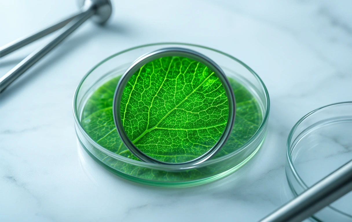 Microscopic botanical structure representing nutritional precision
